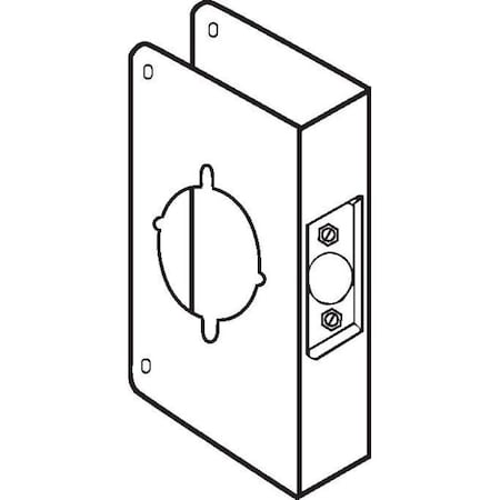 Don-Jo Classic Wrap Around for Cylindrical Door Lock with 2-1/8" Hole with 2-3/4" Backset and 1-3/8" Door CW71PB